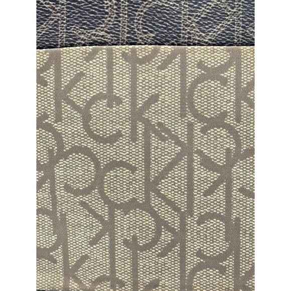 Calvin Klein Signature PVC Tote w/ Chain Strap Shoulder‎ Bag Purse Monogram EUC - Picture 2 of 16